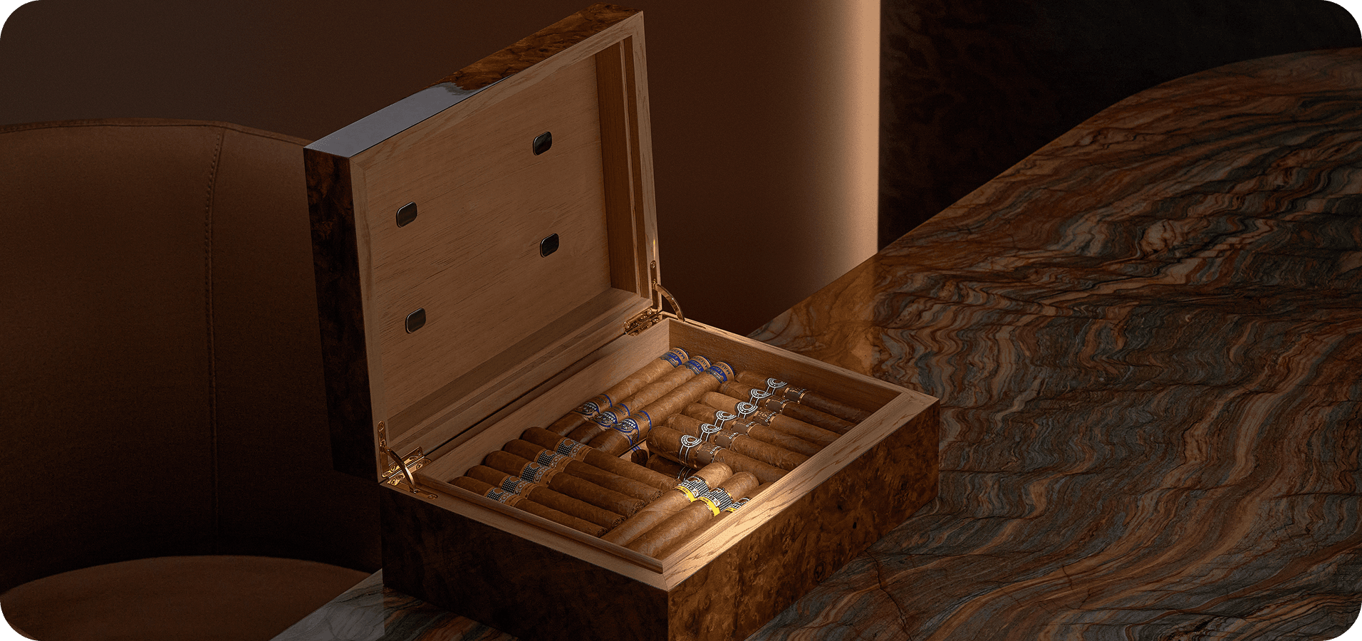 Once humidity reaches around 70%, you can load your cigars