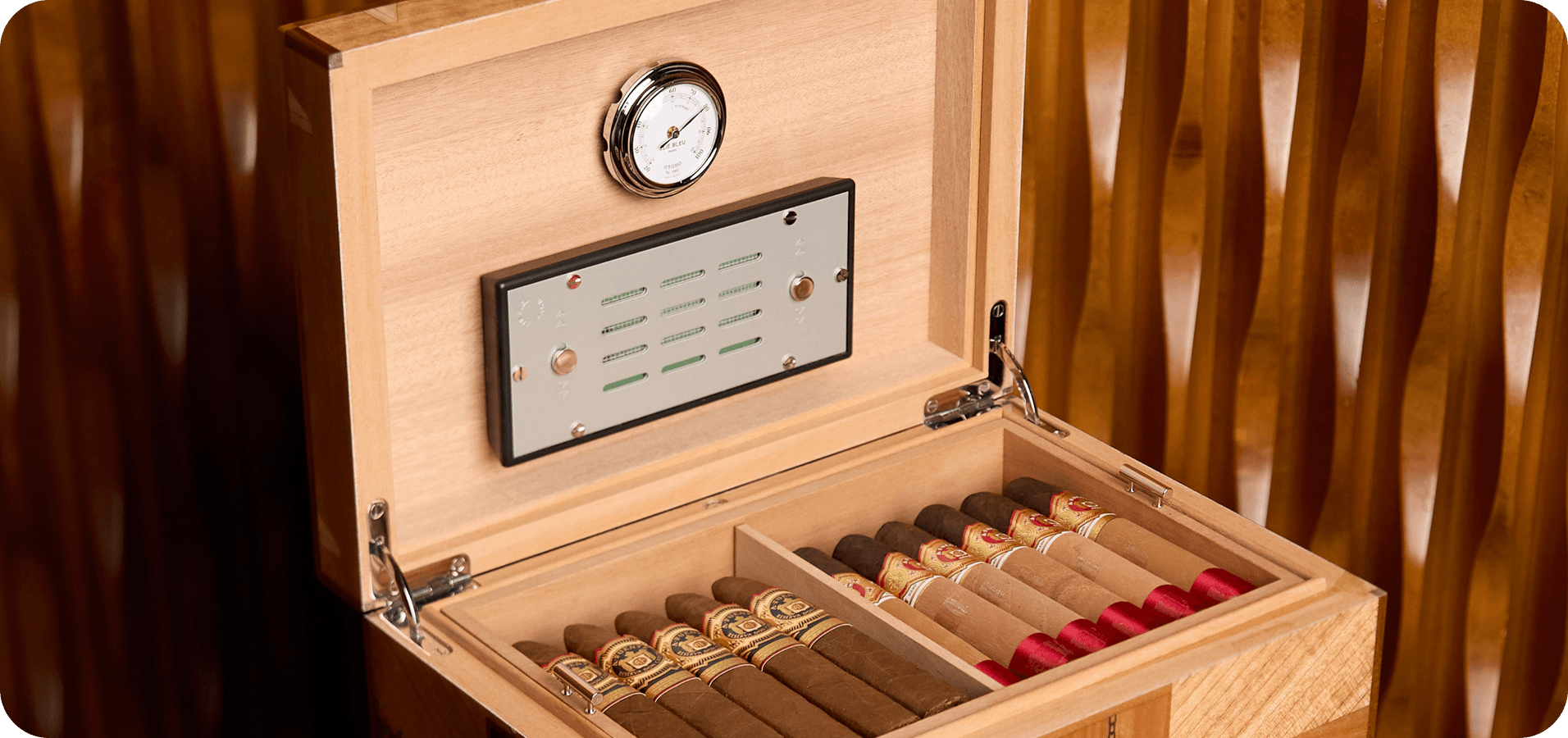 A thermometer or hygrometer mount