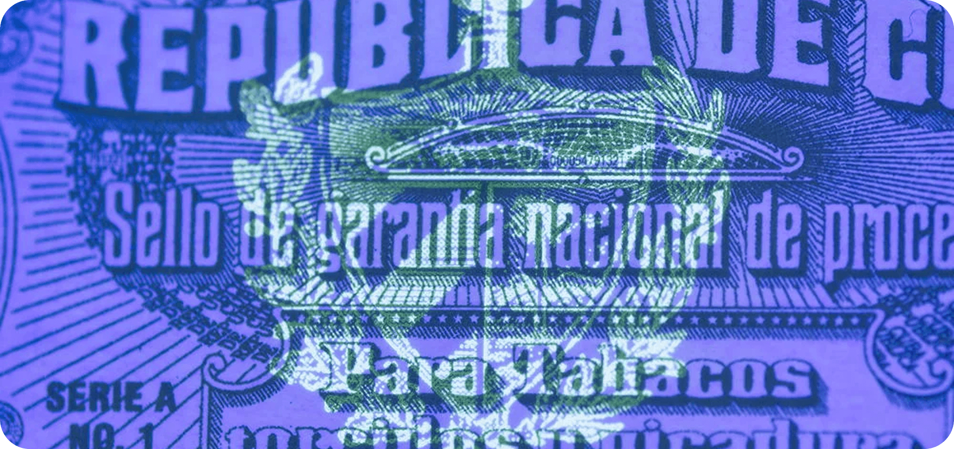 A Habanos holographic sticker with microtext