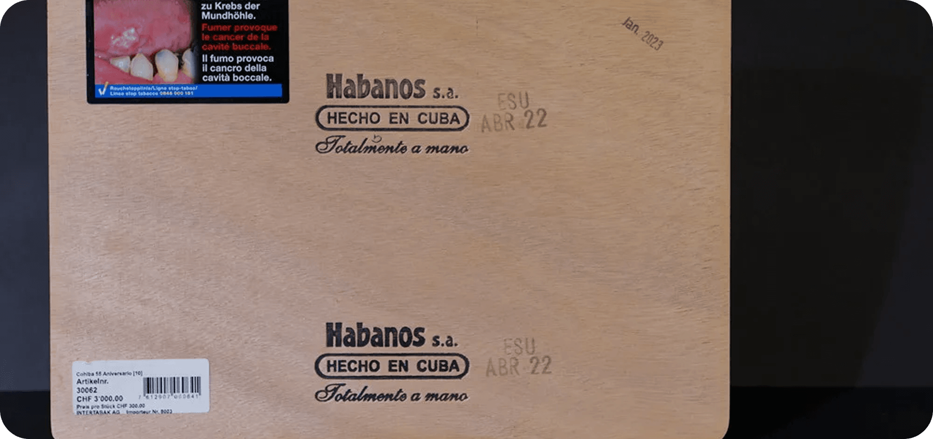 A factory code and packaging date printed on the bottom