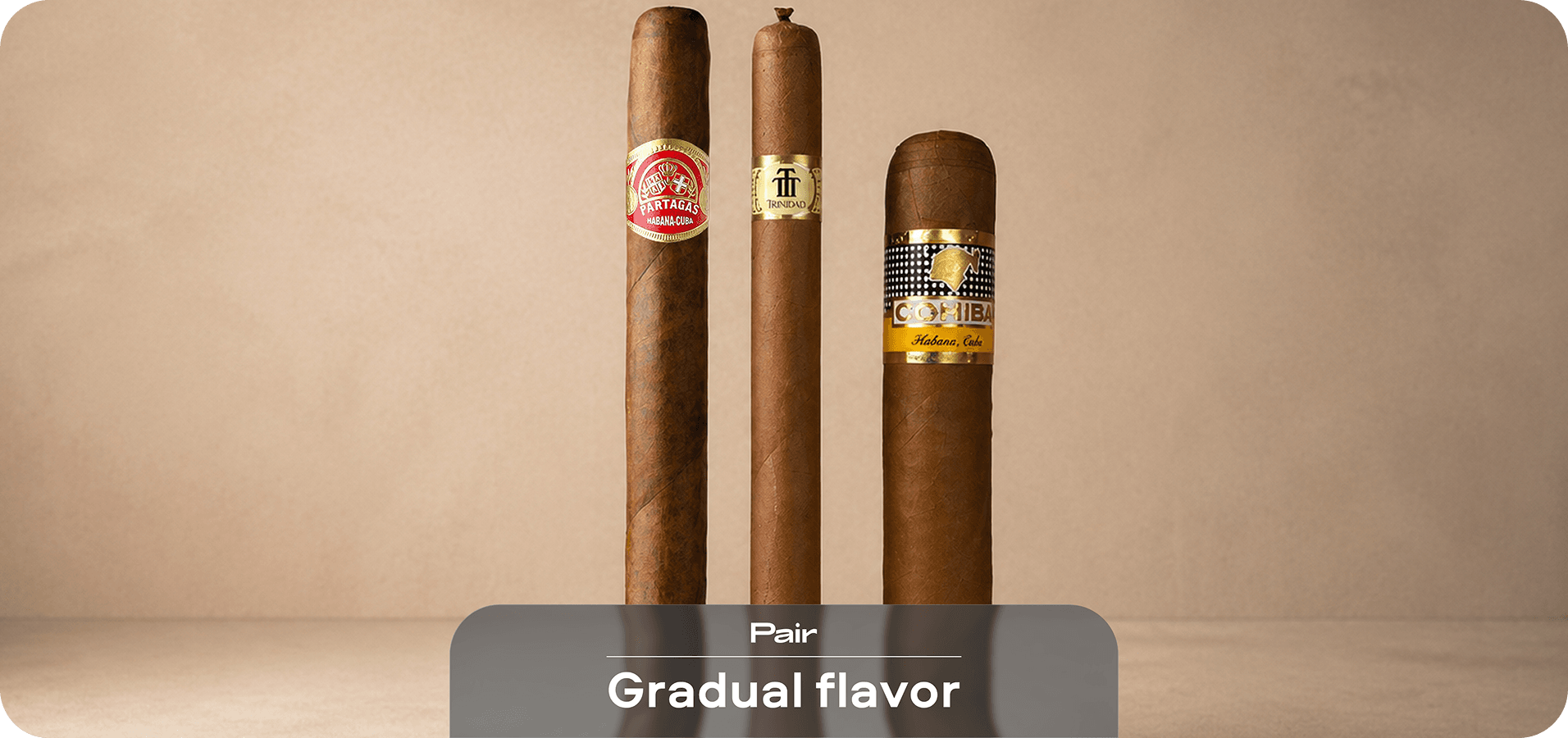 Gradual flavor development during the smoking experience
