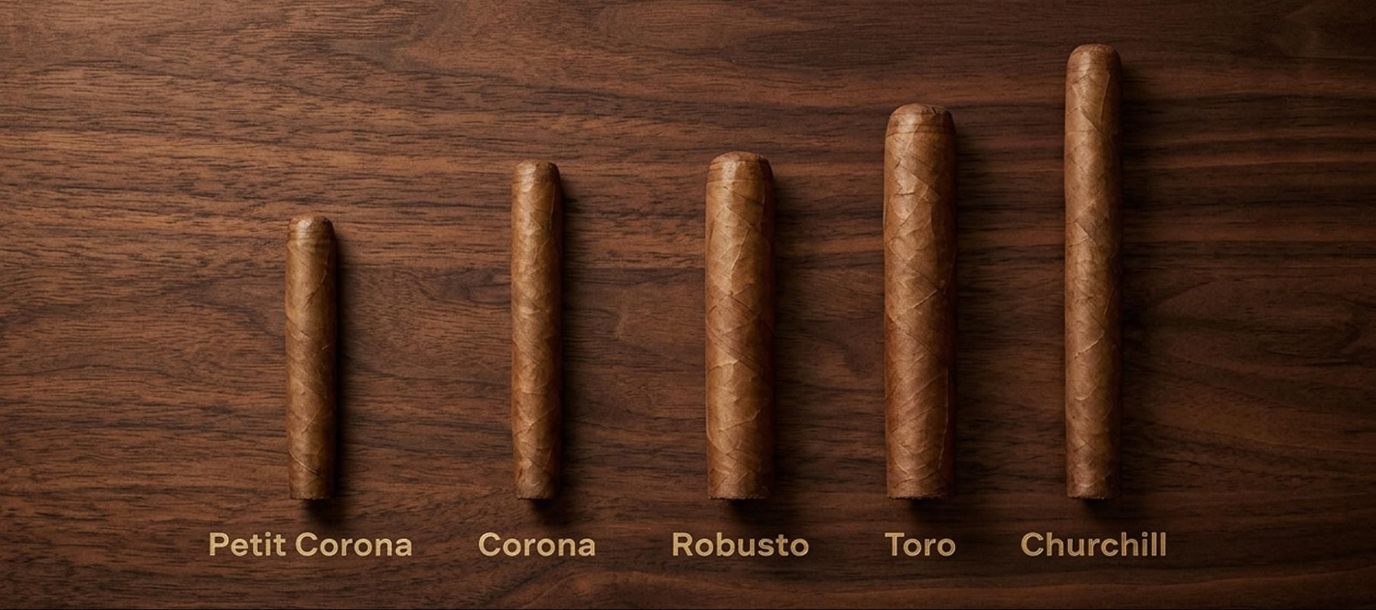 From left to right: compact to long — formats define smoking time and character